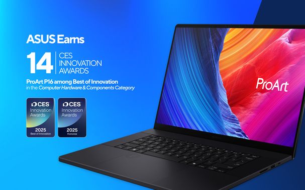 ASUS Wins 14 CES 2025 Innovation Awards, ProArt P16 Named Among Best